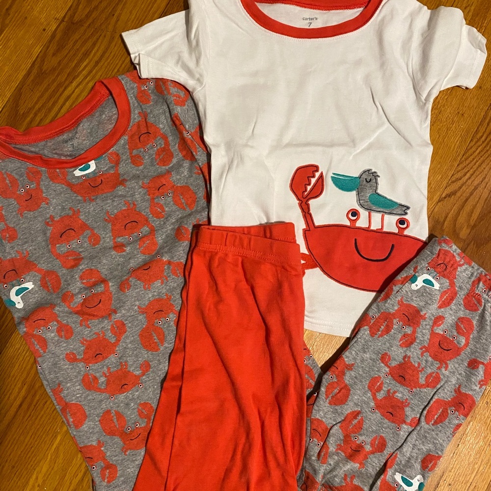 4 piece Carter’s Pajama Set crab